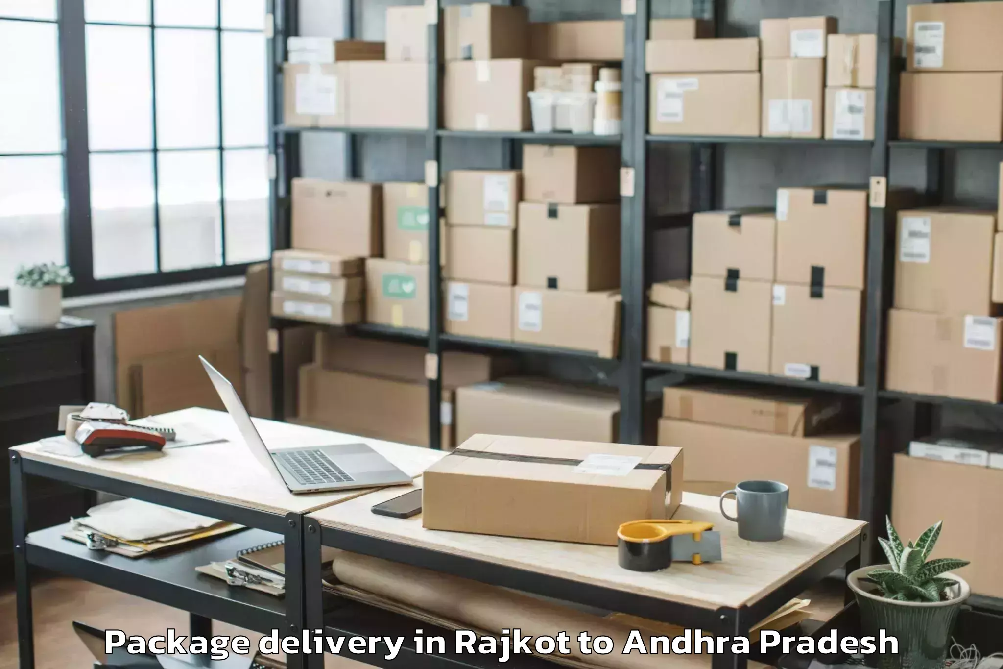 Reliable Rajkot to Yaddanapudi Package Delivery